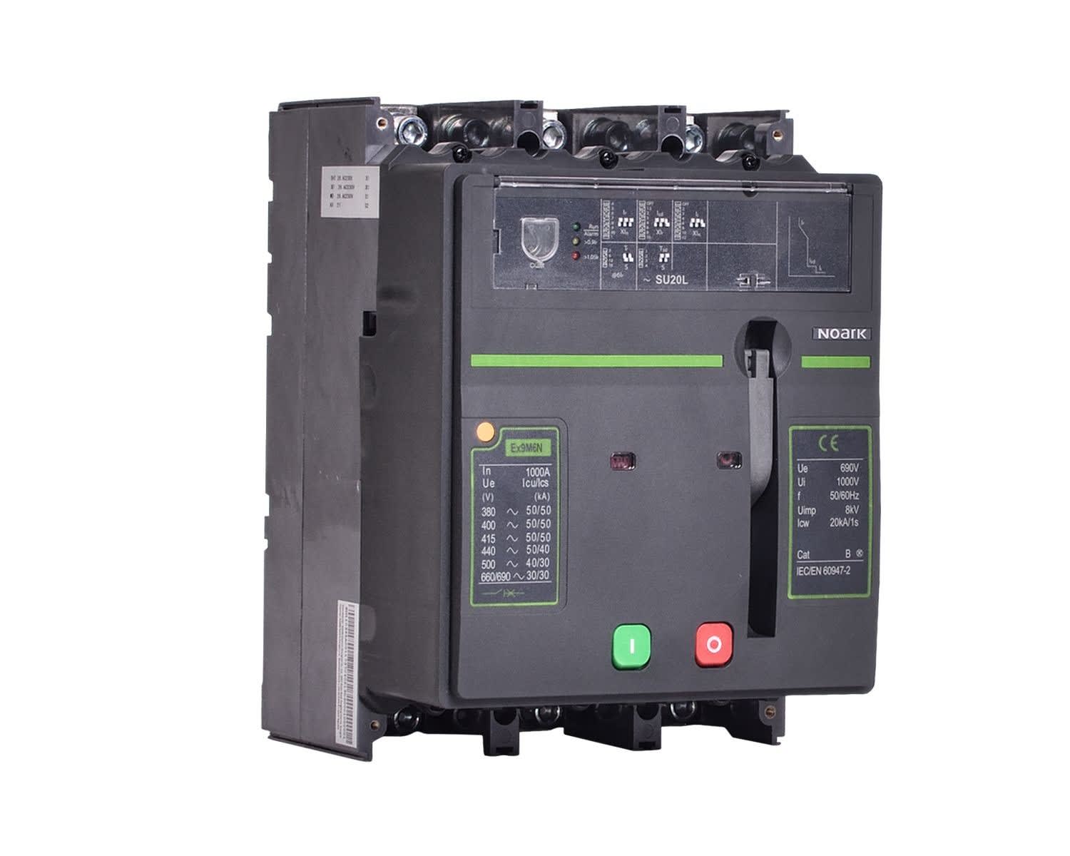 Madenr - Disjoncteur 3 pôles AC compact boitier moulé Ex9M6H SU20L MOD220 800A Icu=100kA