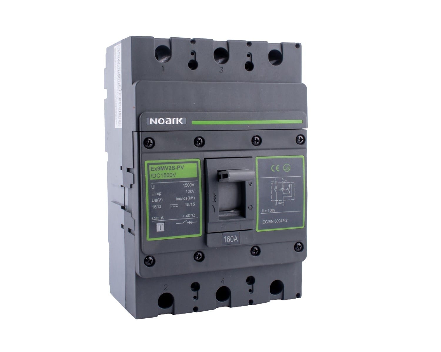 Madenr - Disjoncteur boitier moulé DC Ex9MV2S, 250 A, 1500 VDC, Icu = 15 kA