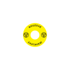Madenr - Etiquette adhésive Ex9P1 H pour arrêt d'urgence taille 60 mm, jaune, Tchèque