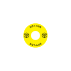 Madenr - Etiquette adhésive Ex9P1 H pour arrêt d'urgence taille 60 mm, jaune, Allemand