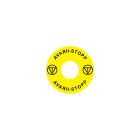 Madenr - Etiquette adhésive Ex9P1 H pour arrêt d'urgence taille 60 mm, jaune, Estonien