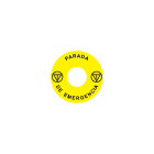 Madenr - Etiquette adhésive Ex9P1 H pour arrêt d'urgence taille 60 mm, jaune, Espagnol