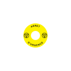 Madenr - Etiquette adhésive Ex9P1 H pour arrêt d'urgence taille 60 mm, jaune, Français