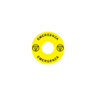 Madenr - Etiquette adhésive Ex9P1 H pour arrêt d'urgence taille 60 mm, jaune, Italien