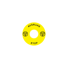 Madenr - Etiquette adhésive Ex9P1 H pour arrêt d'urgence taille 60 mm, jaune, Lettonien