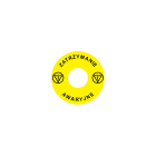 Madenr - Etiquette adhésive Ex9P1 H pour arrêt d'urgence taille 60 mm, jaune, Polonais