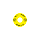 Madenr - Etiquette adhésive Ex9P1 H pour arrêt d'urgence taille 60 mm, jaune, Polonais