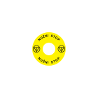 Madenr - Etiquette adhésive Ex9P1 H pour arrêt d'urgence taille 60 mm, jaune, Serbe