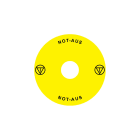 Madenr - Etiquette adhésive Ex9P1 H pour arrêt d'urgence taille 90 mm, jaune, Allemand