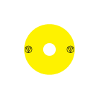 Madenr - Etiquette adhésive Ex9P1 H pour arrêt d'urgence taille 90 mm, jaune, AU