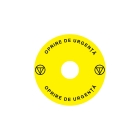 Madenr - Etiquette adhésive Ex9P1 H pour arrêt d'urgence taille 90 mm, jaune, Roumain