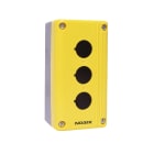 Madenr - Boitier Ex9P2 FH pour bouton d'arrêt d'urgence, 3 trous Jaune