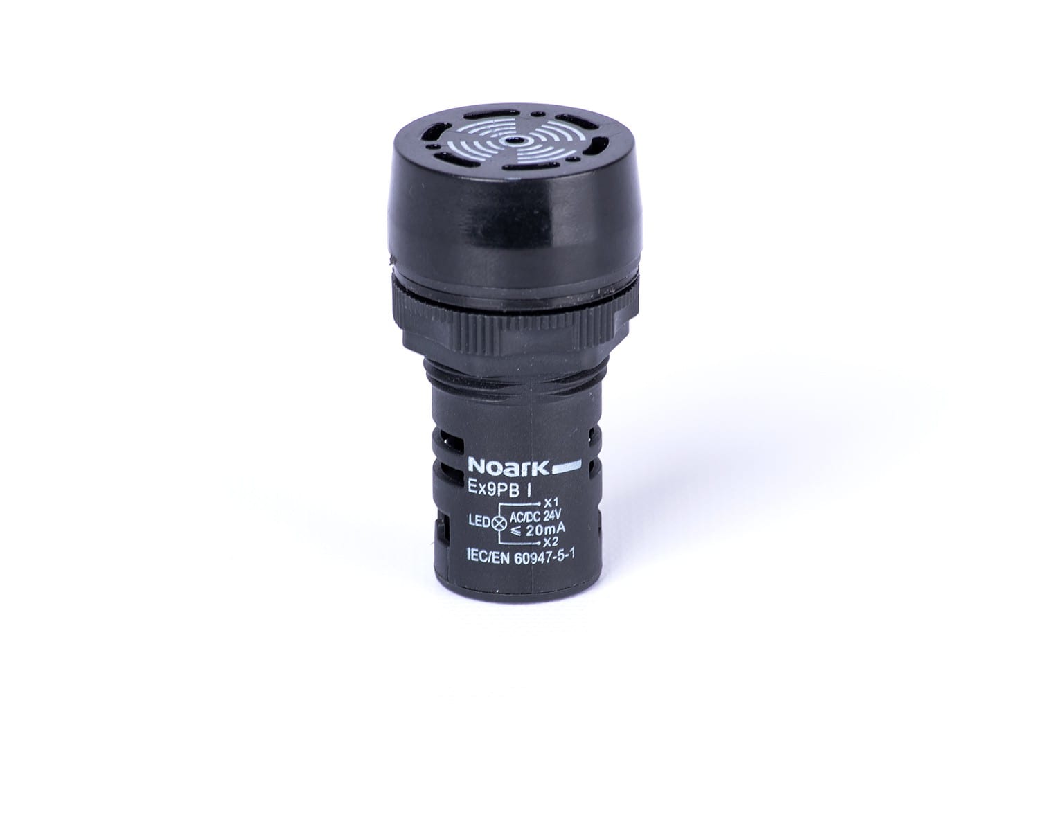 Madenr - Voyant buzzer Ex9PB clignotant 24 V AC/DC, sans éclairage LED, noir