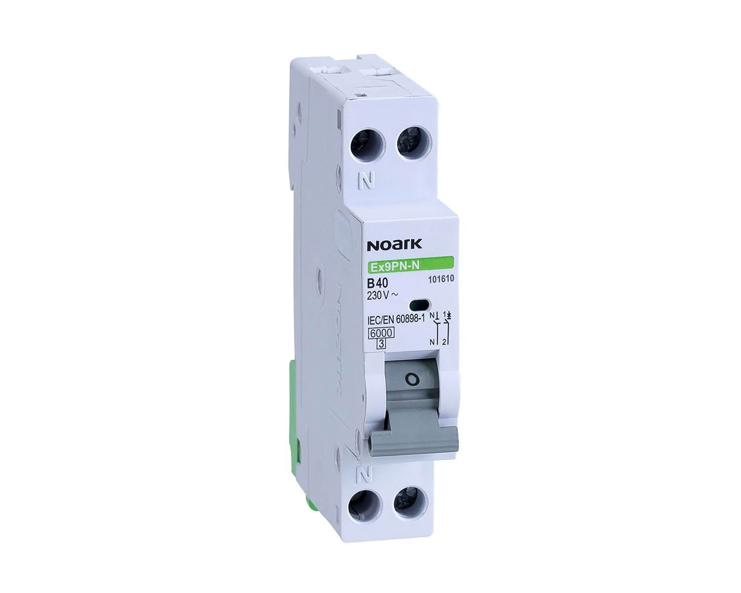 Madenr - Disjoncteur 1 pôle + Neutre Ex9PN-N 10 A courbe C 6 kA