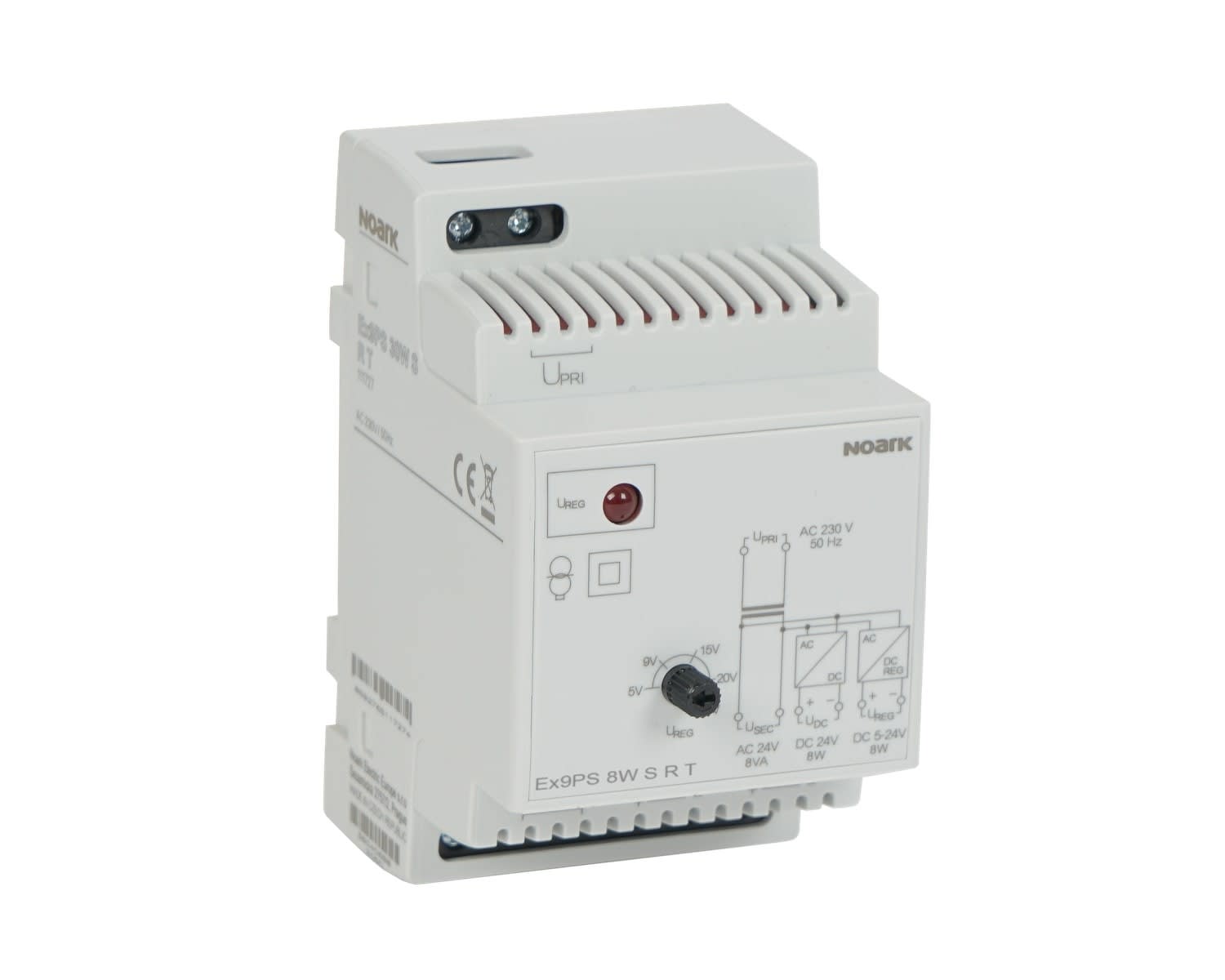 Madenr - Alimentation modulaire Ex9PS 5-24 VDC régularisé 8 W sortie stab tranfo 24VAC