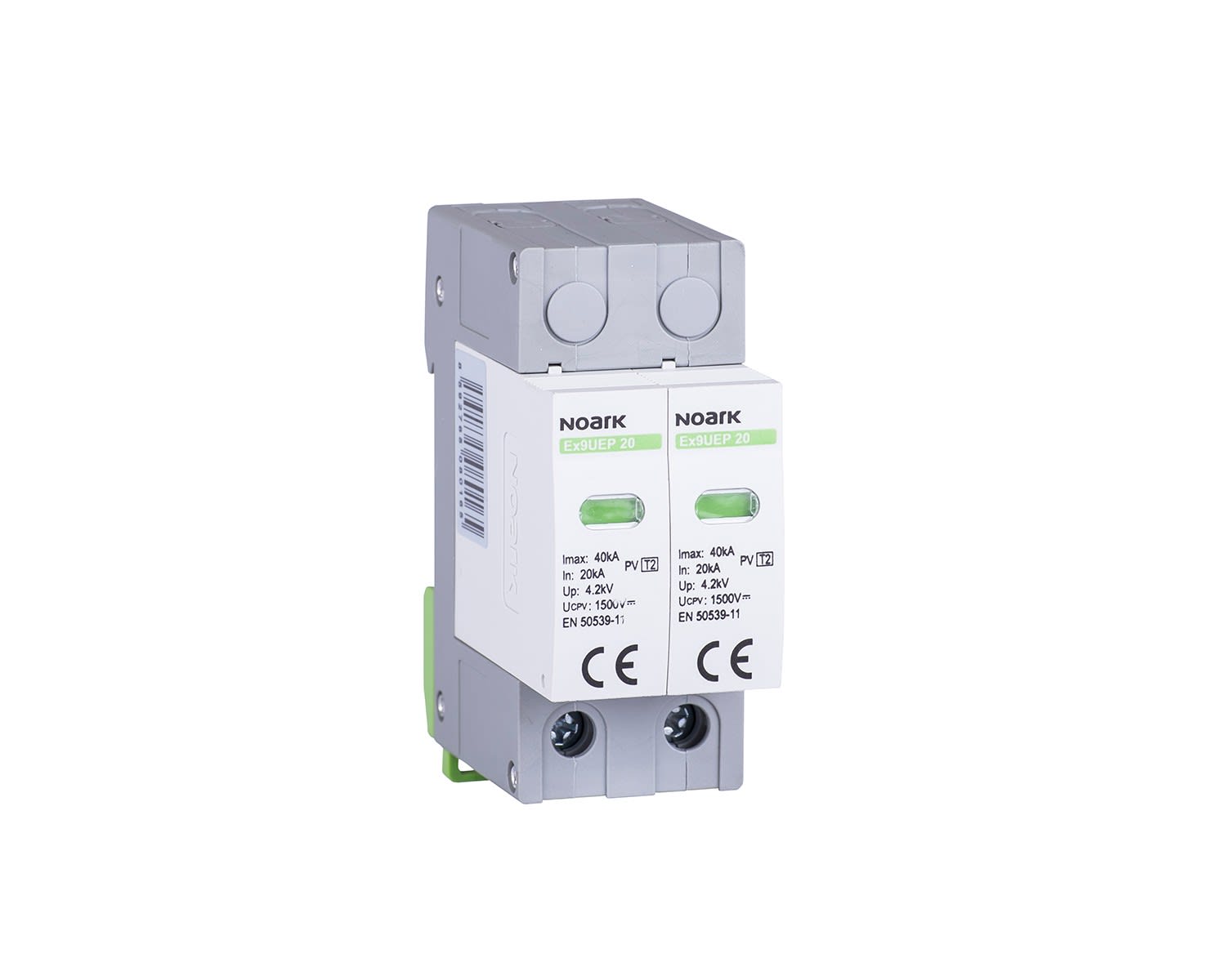 Madenr - Parafoudre 2 pôles Ex9UEP, classe II, 1500 VDC, 20 kA, avec signalisation