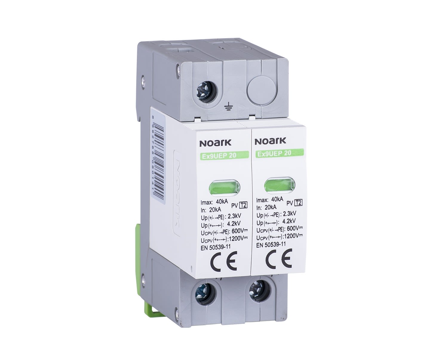 Madenr - Parafoudre 2 pôles Ex9UEP, classe II 600 VDC 20 kA avec signalisation no PE