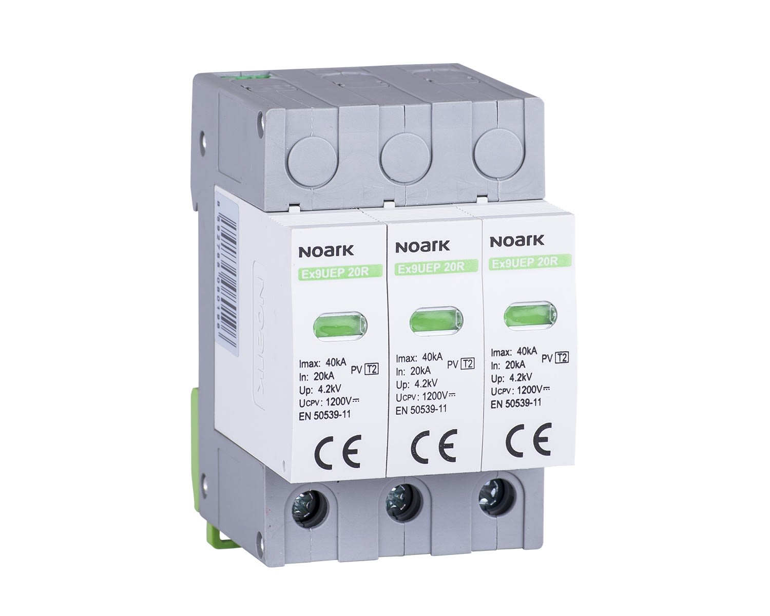 Madenr - Parafoudre 3 pôles Ex9UEP, classe II 1000VDC 20 kA avec signalisation no PE