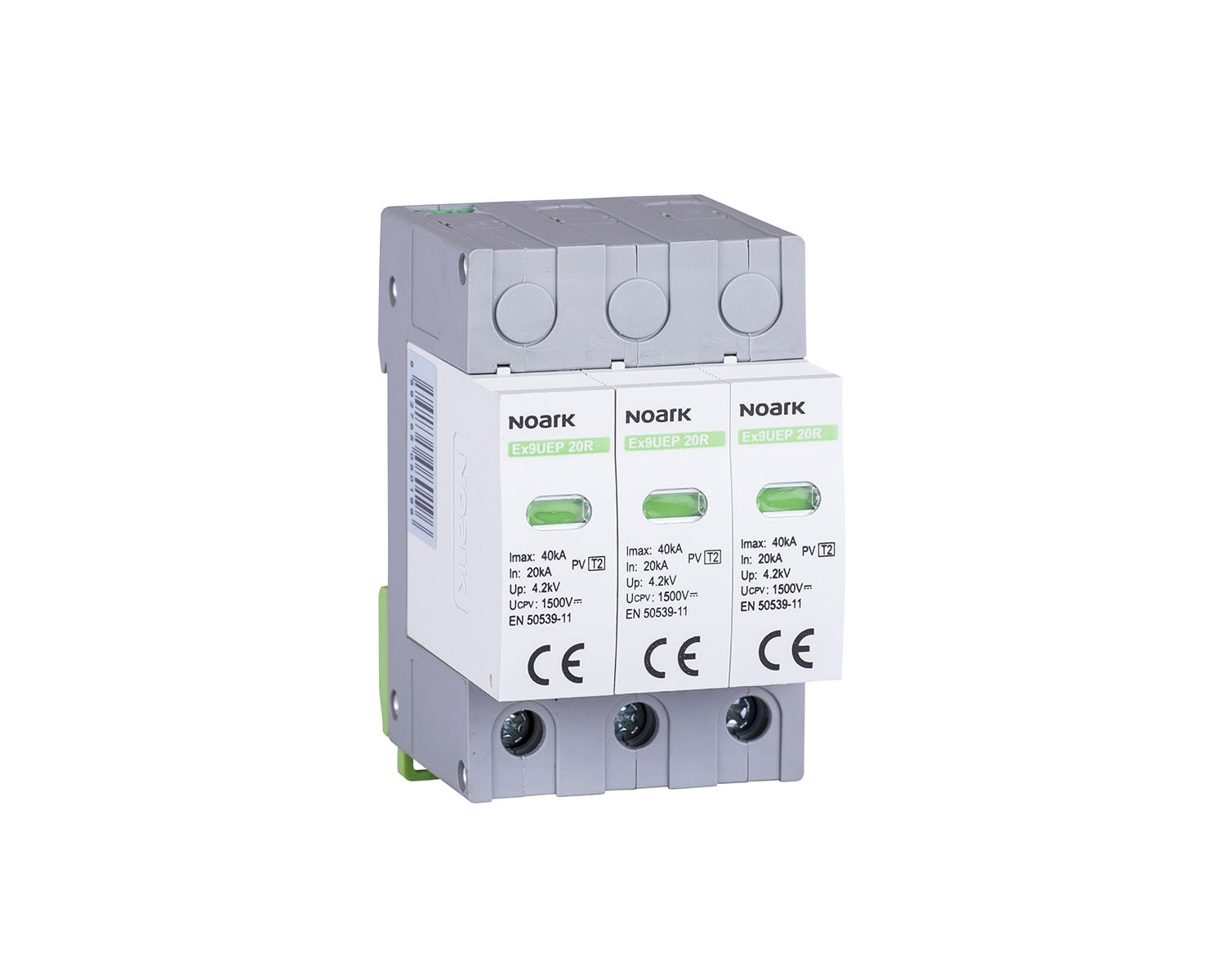 Madenr - Parafoudre 3 pôles Ex9UEP, classe II 1500VDC 20 kA avec signalisation no PE