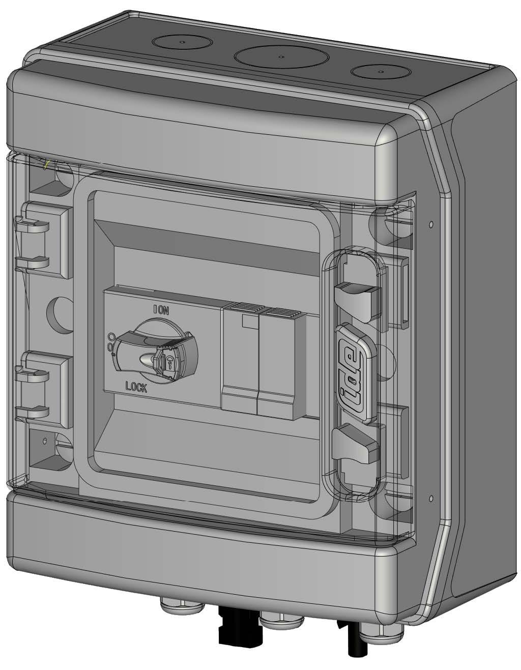 Madenr - Coffret PV 600VDC Madenr 1MPPT 1 String 1 intersectionneur avec parafoudre