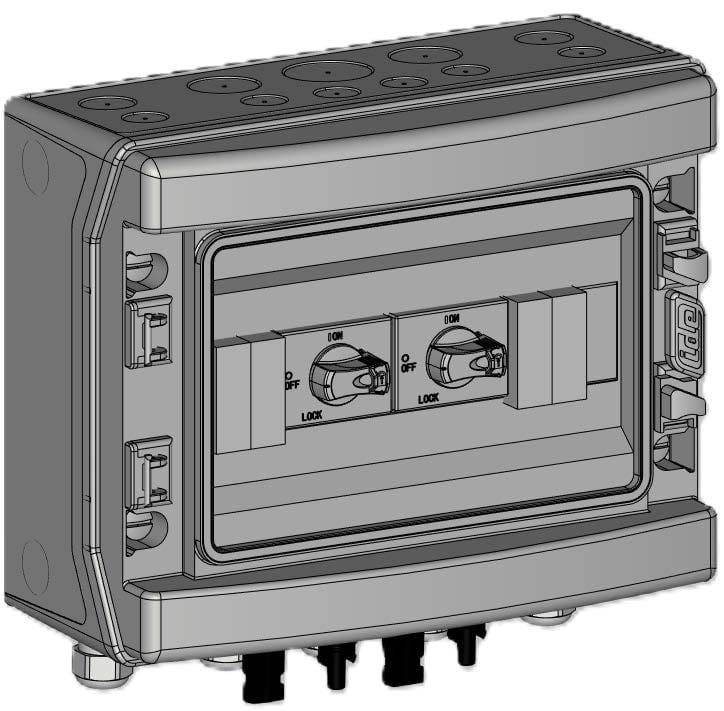 Madenr - Coffret PV 600VDC Madenr 2MPPT 1 String 2 intersectionneurs avec parafoudre