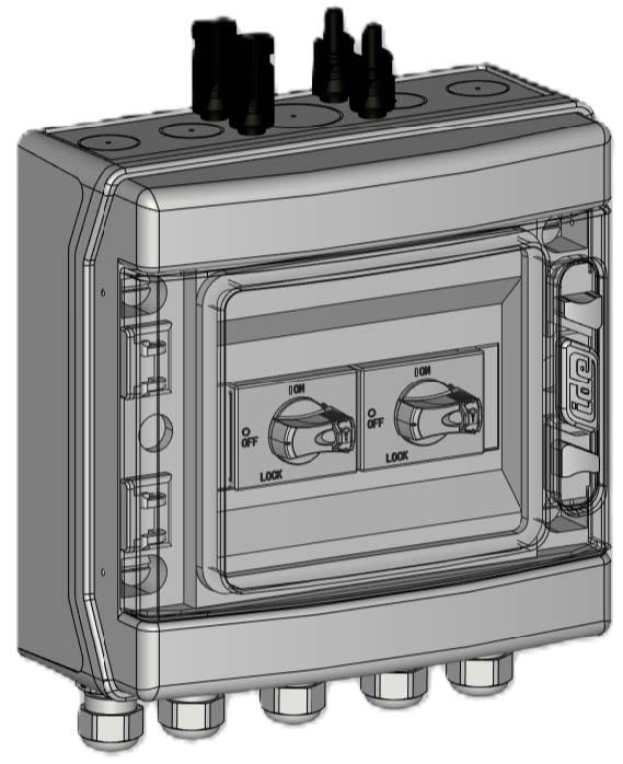 Madenr - Coffret PV 600VDC Madenr 2MPPT 1 String 2 intersectionneurs sans parafoudre