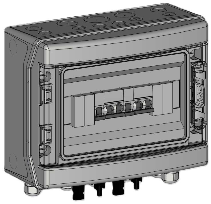 Madenr - Coffret PV 600VDC Madenr 2MPPT 1 String 2 intersectionneurs avec parafoudre Mx