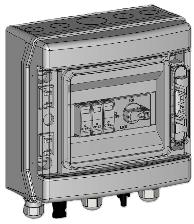 Madenr - Coffret PV 1000VDC Madenr 1MPPT 1 String 1 intersectionneur avec parafoudre