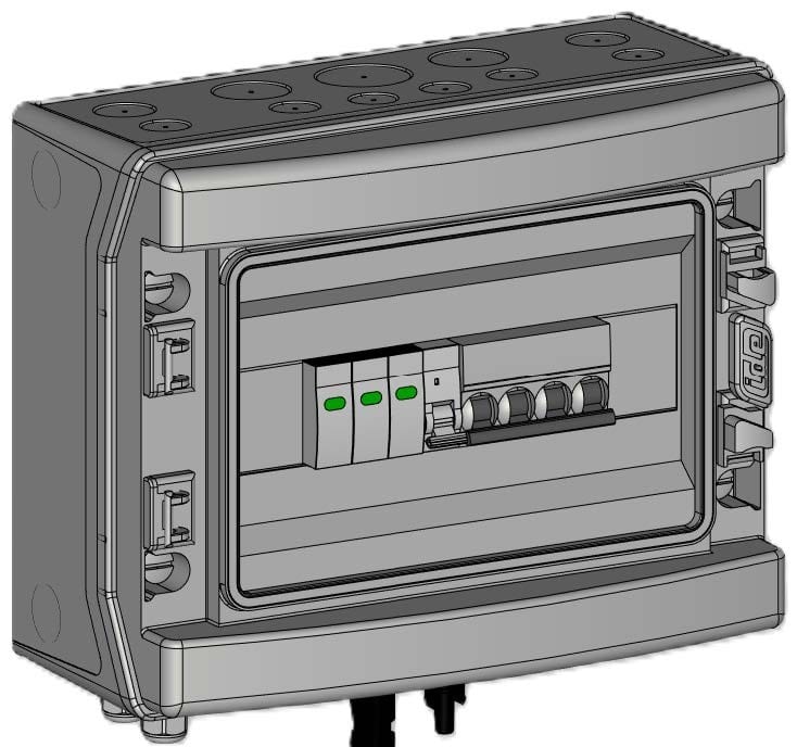 Madenr - Coffret PV 1000VDC Madenr 1MPPT 1 String 1 intersectionneur avec parafoudre Mx
