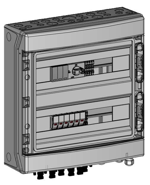 Madenr - Coffret PV 1000VDC Madenr 1MPPT de 3 Strings 1 intersectionneur avec parafoudre