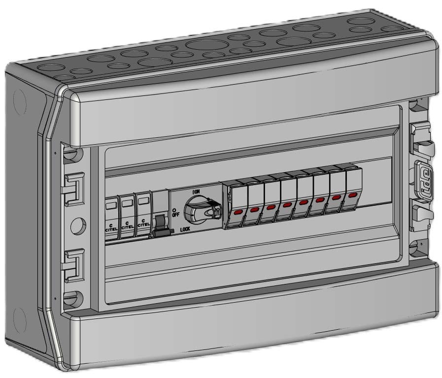 Madenr - Coffret PV 1000VDC Madenr 1MPPT de 4 Strings 1 intersec avec parafoudre Mx