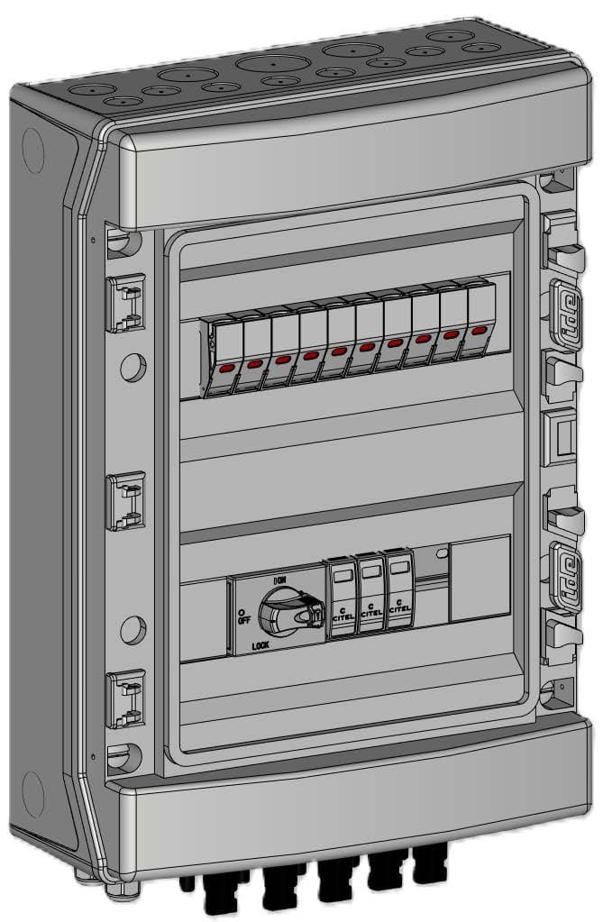 Madenr - Coffret PV 1000VDC Madenr 1MPPT de 5 Strings 1 intersectionneur avec parafoudre