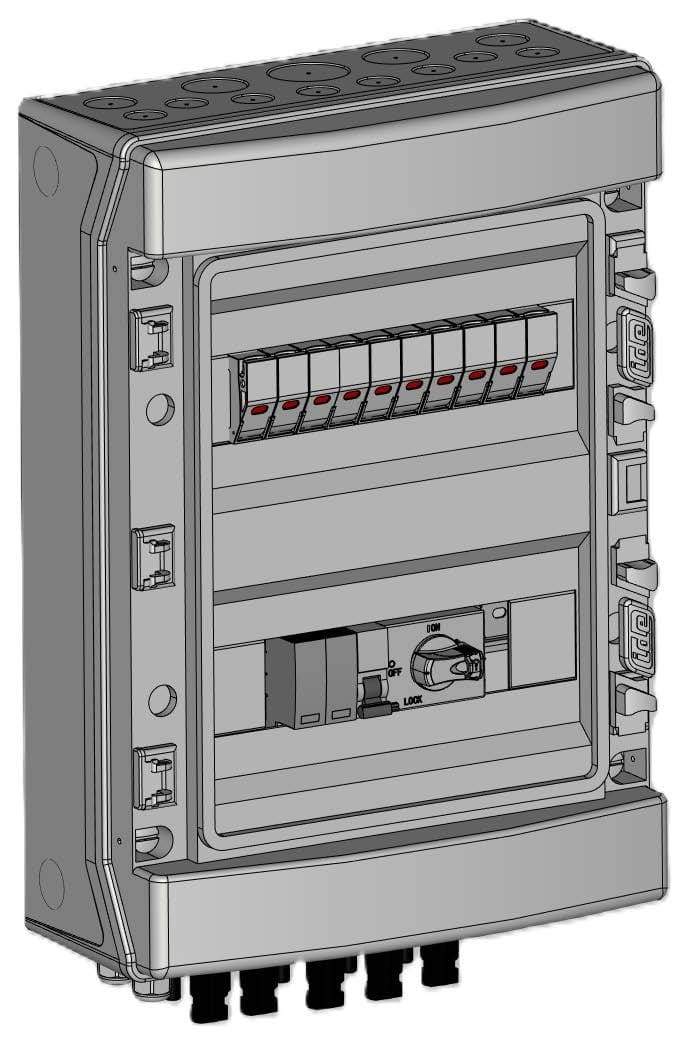 Madenr - Coffret PV 1000VDC Madenr 1MPPT de 5 Strings 1 intersec avec parafoudre Mx