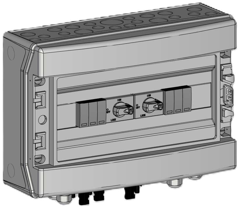 Madenr - Coffret PV 1000VDC Madenr 2MPPT 2+1 Strings 2 intersectionneurs avec parafoudre