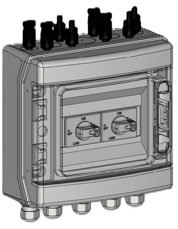 Madenr - Coffret PV 1000VDC Madenr 2MPPT 2 Strings 2 intersectionneurs sans parafoudre