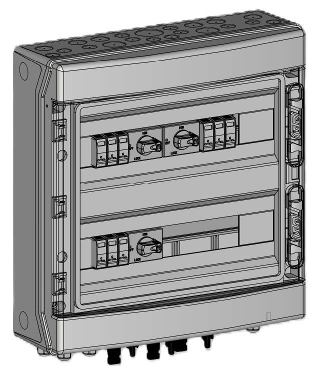 Madenr - Coffret PV 1000VDC Madenr 3MPPT 1 String 3 intersectionneurs avec parafoudre