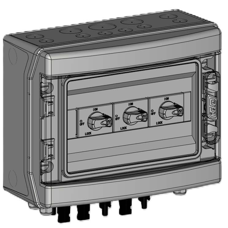 Madenr - Coffret PV 1000VDC Madenr 3MPPT 1 String 3 intersectionneurs sans parafoudre