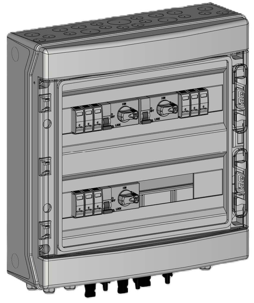 Madenr - Coffret PV 1000VDC Madenr 3MPPT 1 String 3 intersectionneurs avec parafoudre Mx