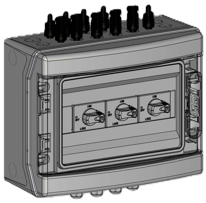 Madenr - Coffret PV 1000VDC Madenr 3MPPT 2+2+1 Strings 3 intersec sans parafoudre