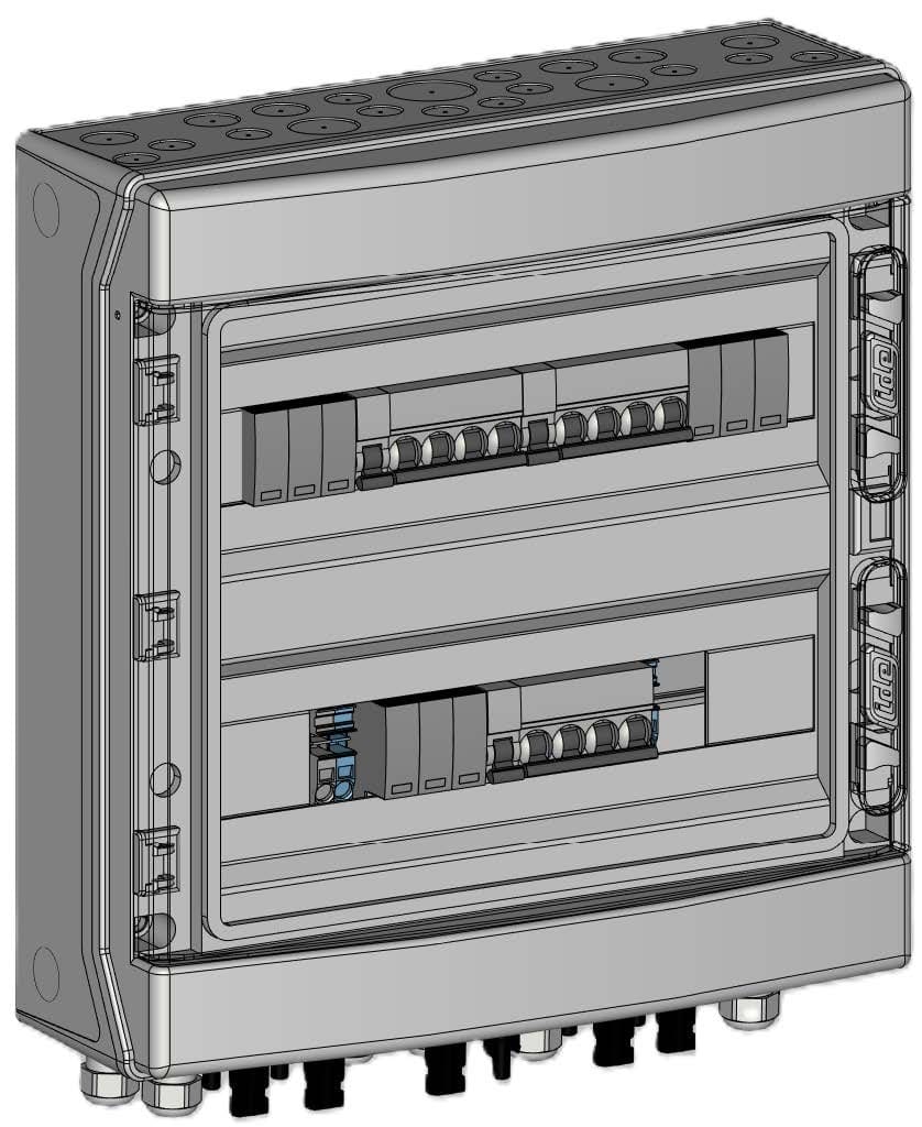 Madenr - Coffret PV 1000VDC Madenr 3MPPT 2+2+1 Strings 3 intersec avec parafoudre Mx