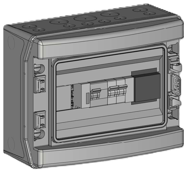 Madenr - Coffret AC Mono micro ond Enphase 3kW (C20) 1QR inclus compteur LG 30mA