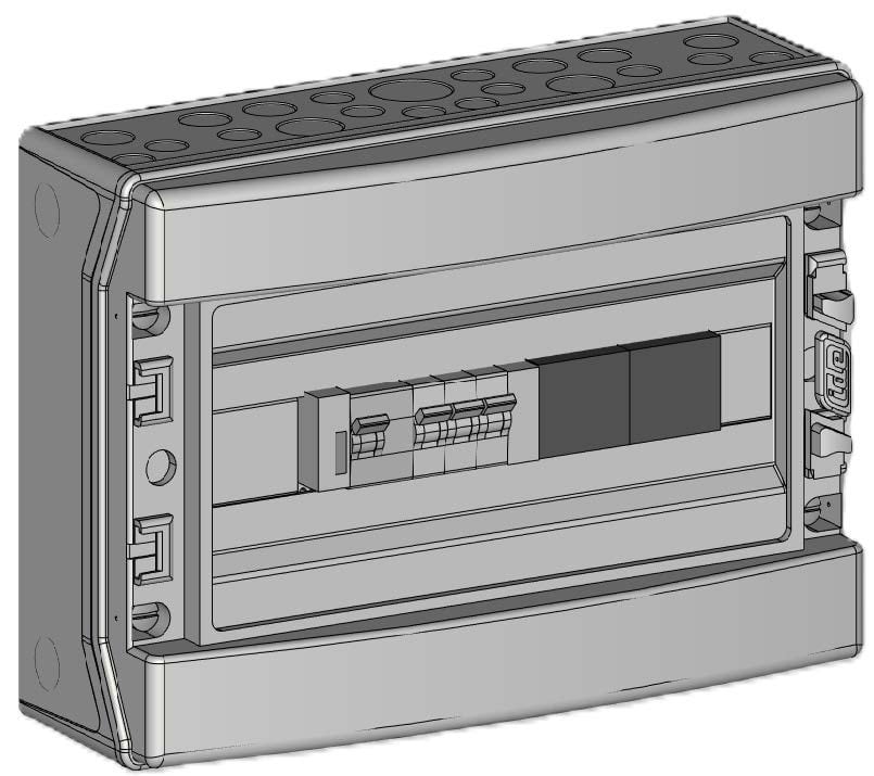 Madenr - Coffret AC Mono micro ond Enphase 6kW (2xC20) 2QR inclus compteur LG 30mA