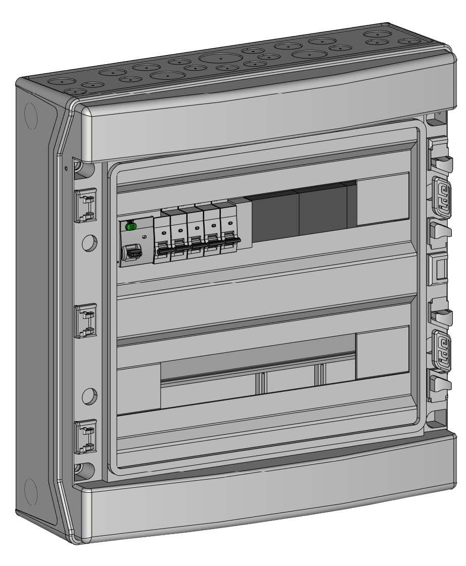 Madenr - Coffret AC Mono micro ond Enph 9kW (3xC20) 3QR inclus C2/C20 place Envoy LG 30mA