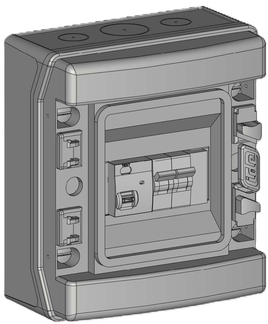 Madenr - Coffret AC monophasé 5kW 1 onduleur (C25) 300mA LG