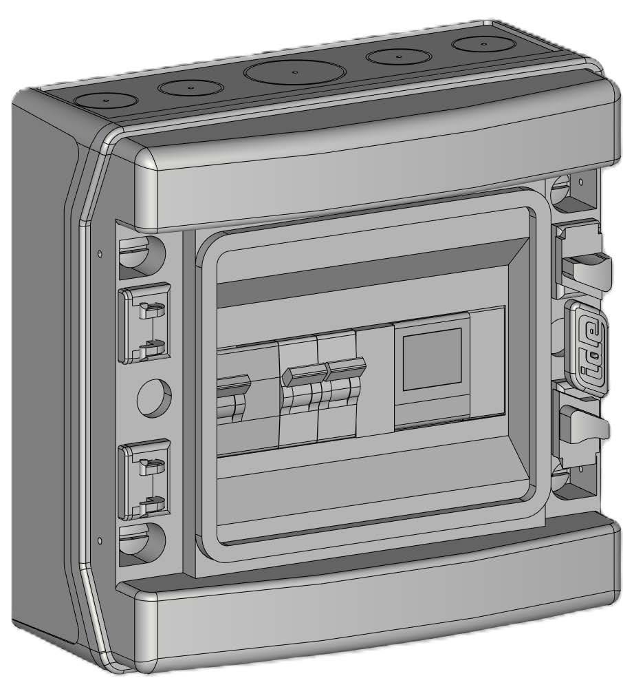 Madenr - Coffret AC monophasé 5kW 1 onduleur (C25) 300mA SunO-N LG