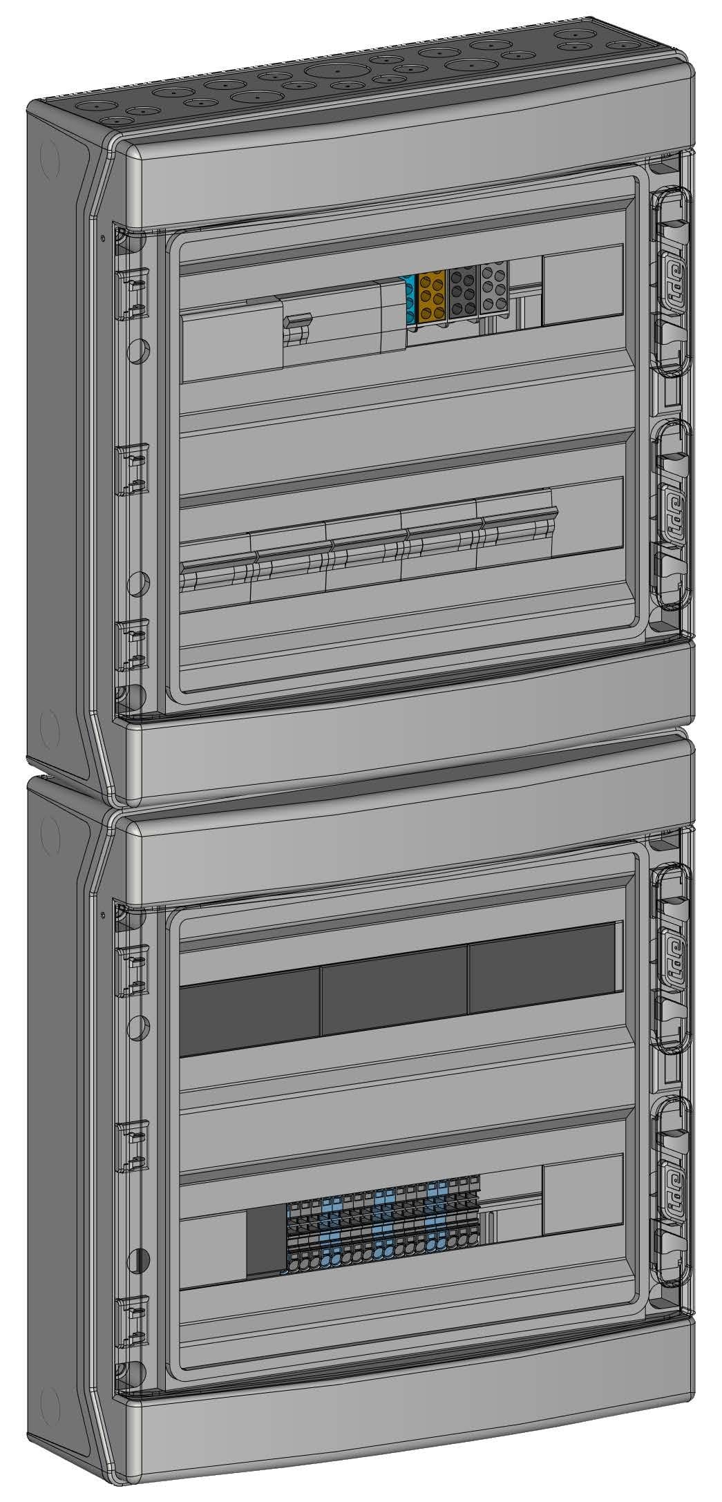 Madenr - Coffret AC Tri micro ond Enphase 36kW (4xC20) 4QR inclus C2/C20 LG 300mA