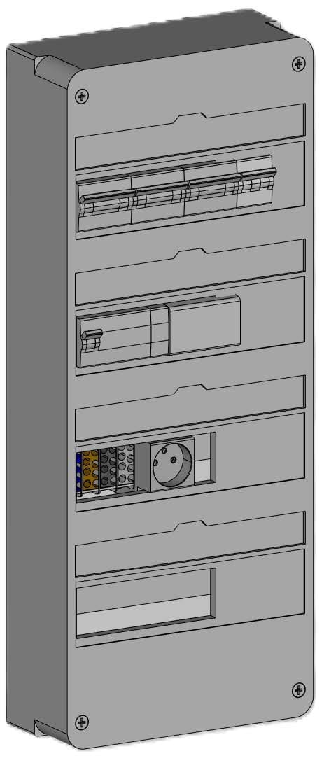 Madenr - Coffret GTL AC Tri micro ond autre Enph 25kW (3xC20) Prise place ECUC LG 300mA