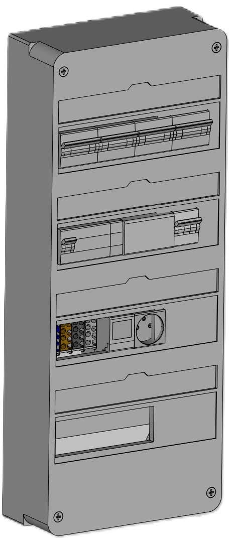 Madenr - Coffret GTL AC Tri micro ond autre Enph 36kW (4xC20) Prise place ECUC LG 300mA