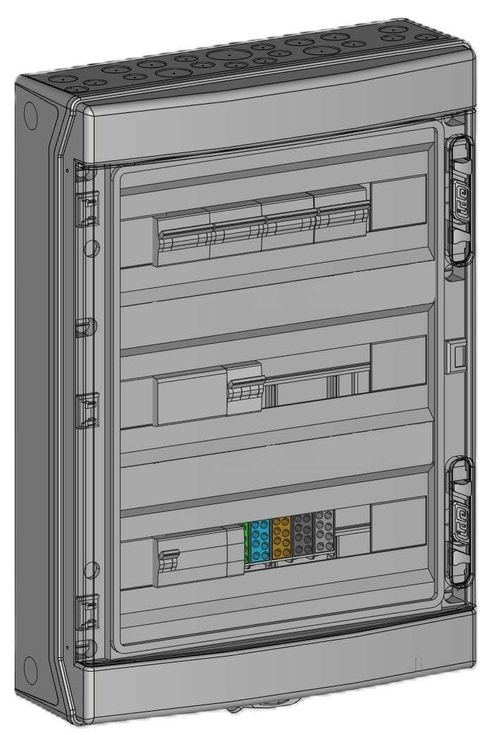 Madenr - Coffret AC Tri micro onduleur autre Enph 36kW (4xC20) Prise place ECU-C LG 300mA