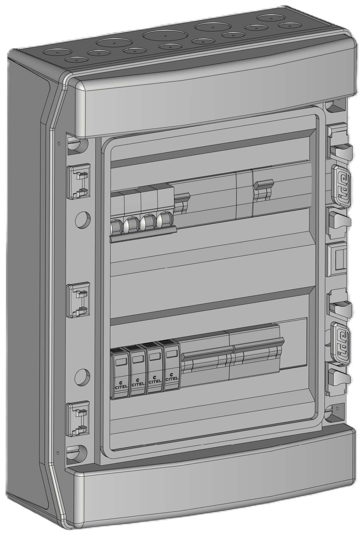 Madenr - Coffret AC triphasé 25kW 2 onduleurs (C32+C20) LG 300mA